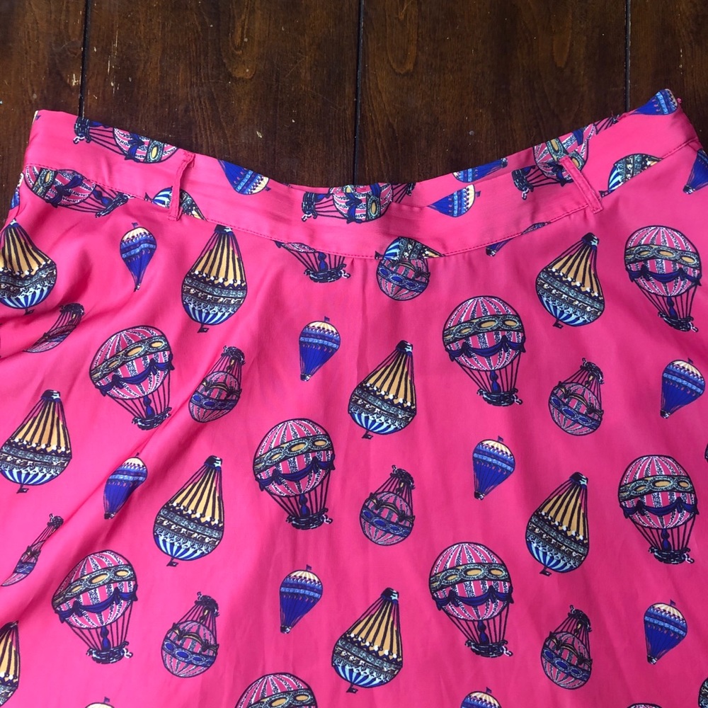ModCloth hot air balloon vibrant pink circle skirt - Picture 7 of 16